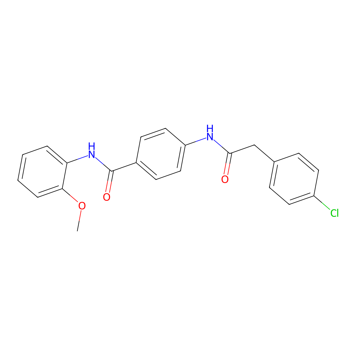 4-[[2-(4-chlorophenyl)acetyl]amino]-N-(2-methoxyphenyl)benzamide molecular structure, CAS 709005-91-4
