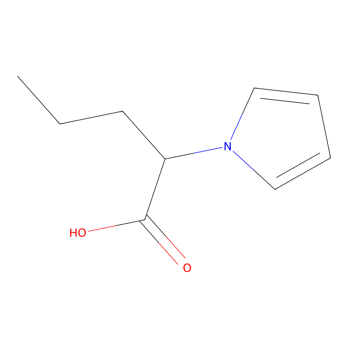 2-(1H-Pyrrol-1-YL)pentanoic acid molecular structure, CAS 70901-15-4
