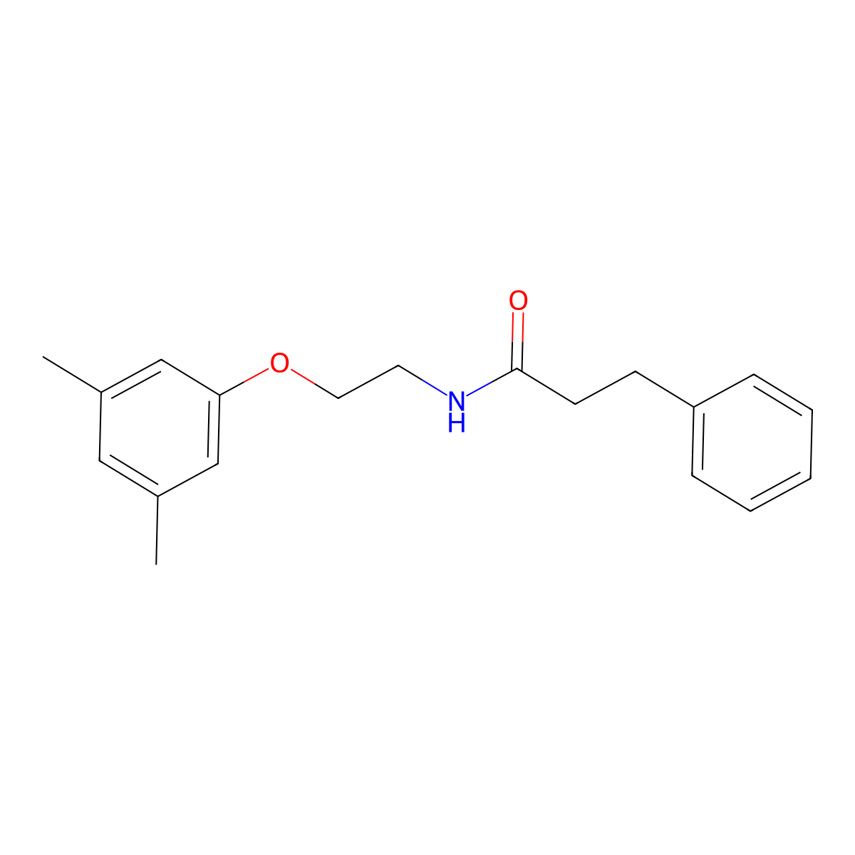 N-[2-(3,5-dimethylphenoxy)ethyl]-3-phenylpropanamide molecular structure, CAS 709011-05-2