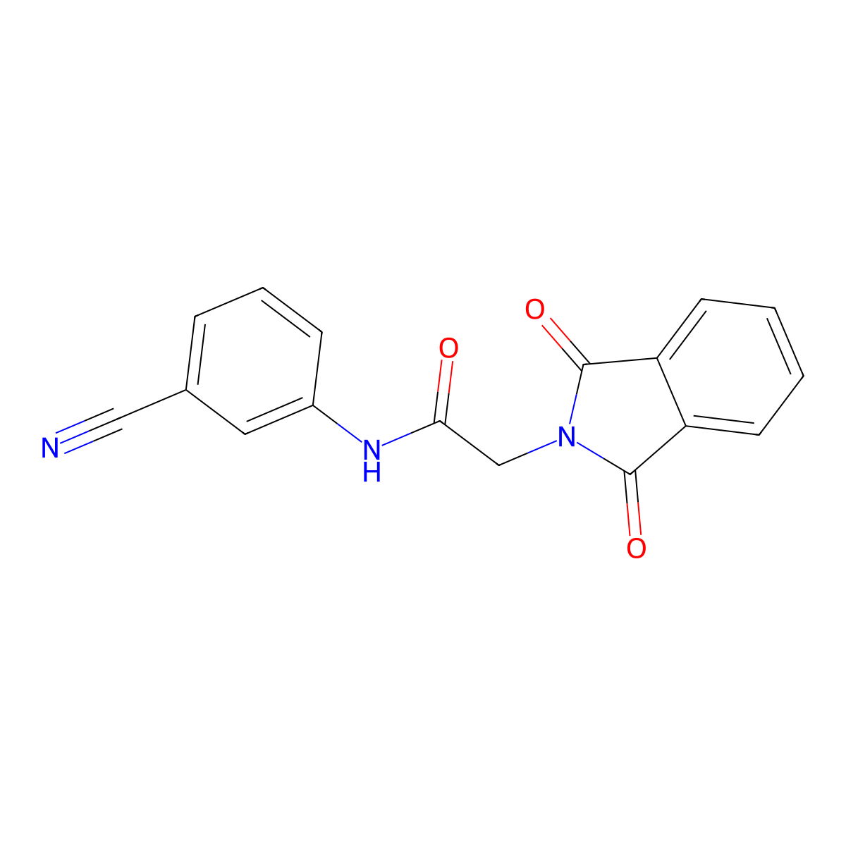 N-(3-Cyanophenyl)-2-(1,3-dioxoisoindolin-2-yl)acetamide molecular structure, CAS 709011-36-9