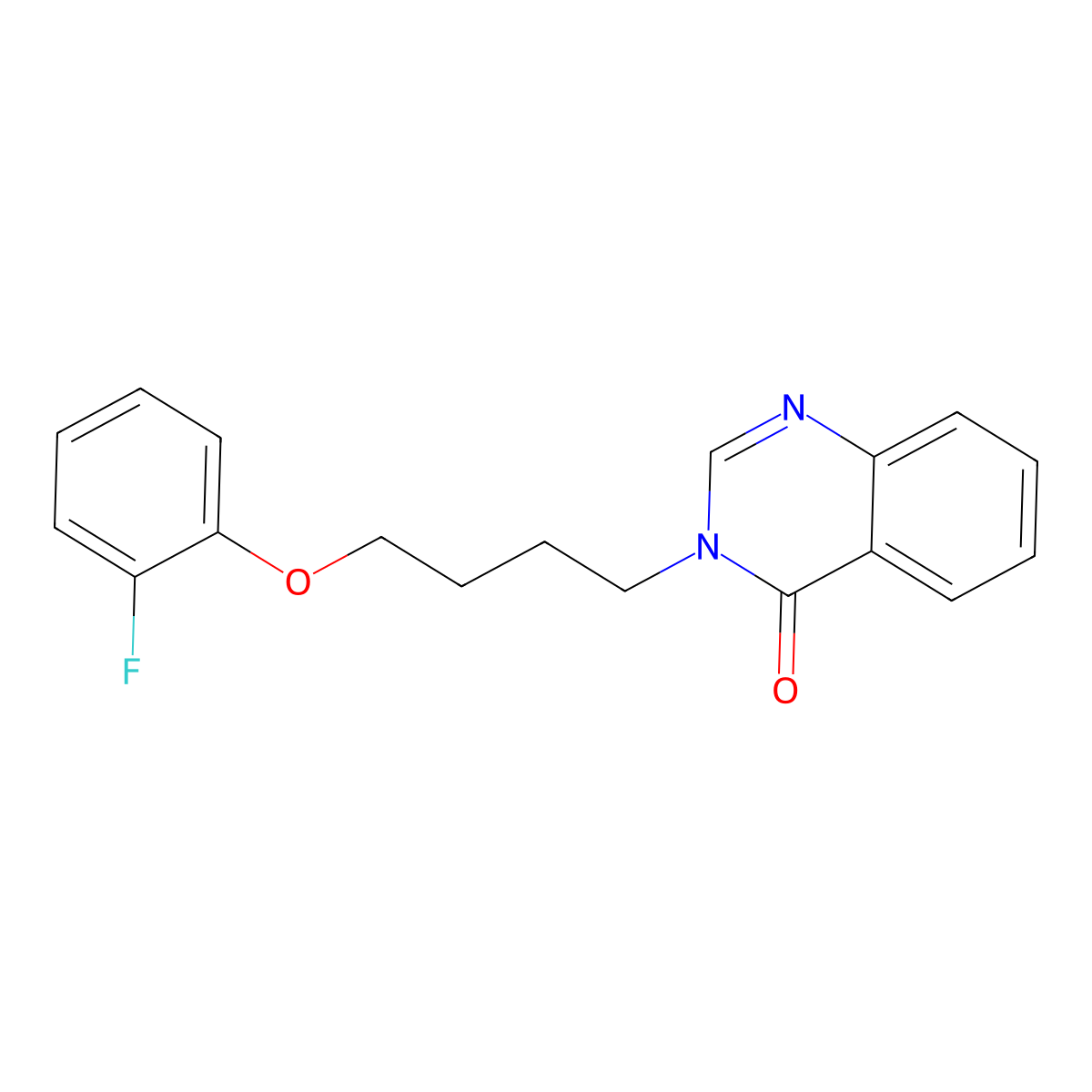 3-[4-(2-fluorophenoxy)butyl]-4(3H)-quinazolinone molecular structure, CAS 709011-85-8