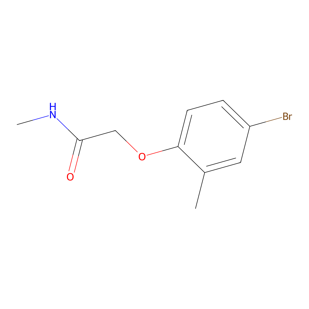 2-(4-bromo-2-methylphenoxy)-N-methylacetamide molecular structure, CAS 709011-91-6