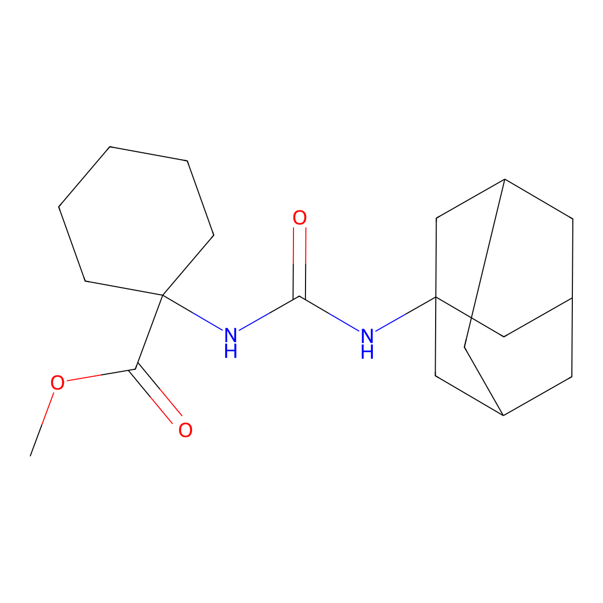 Methyl 1-(1-adamantylcarbamoylamino)cyclohexane-1-carboxylate molecular structure, CAS 709012-69-1