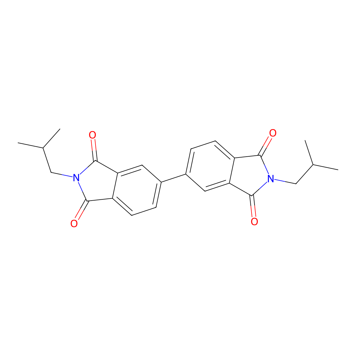 2-(2-Methylpropyl)-5-[2-(2-methylpropyl)-1,3-dioxoisoindol-5-yl]isoindole-1,3-dione molecular structure, CAS 709013-54-7