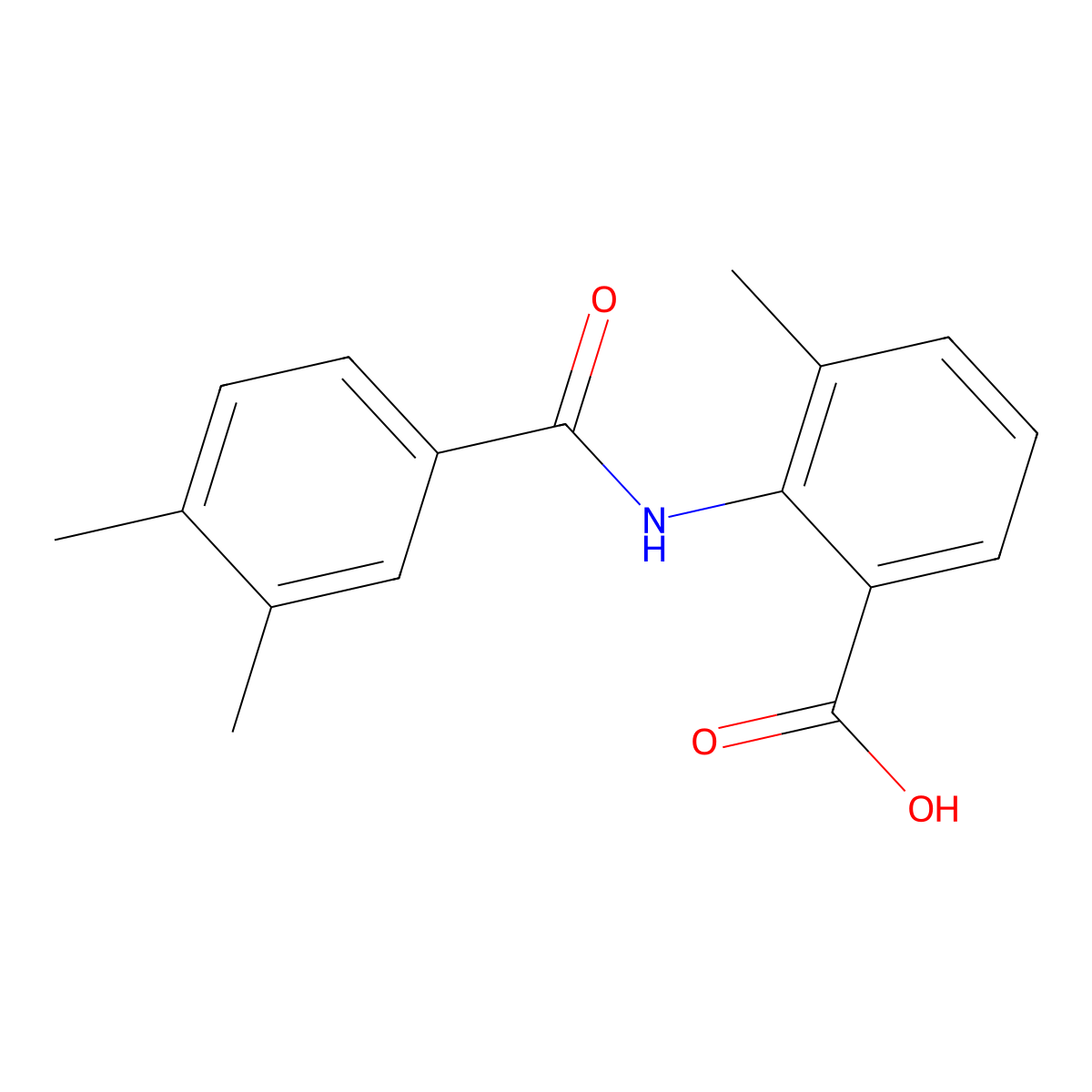 2-{[(3,4-Dimethylphenyl)carbonyl]amino}-3-methylbenzoic acid molecular structure, CAS 709013-56-9