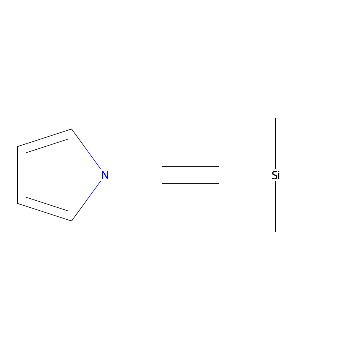 1H-Pyrrole, 1-[(trimethylsilyl)ethynyl]- molecular structure, CAS 709016-49-9