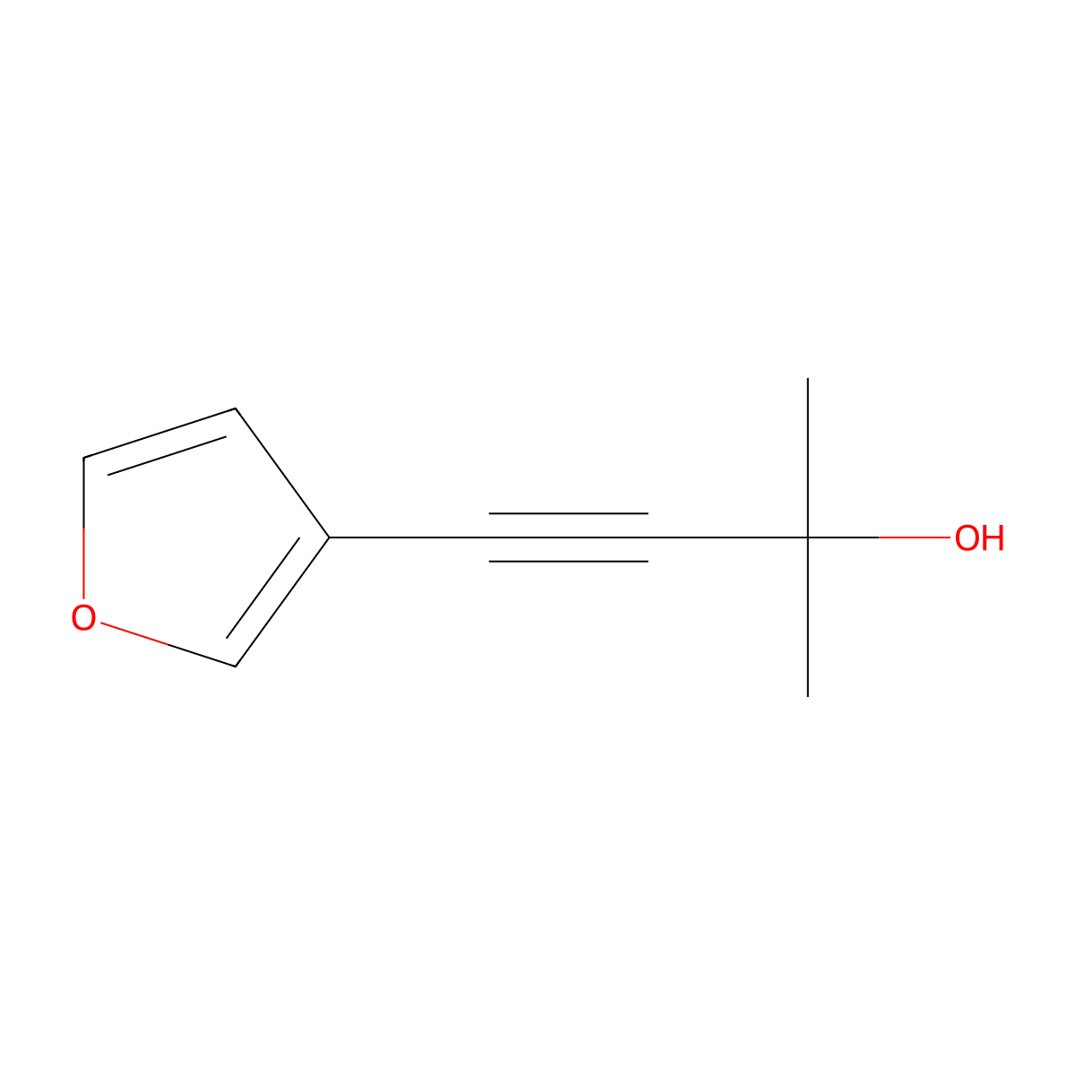 4-(3-Furyl)-2-methylbut-3-yn-2-ol molecular structure, CAS 709016-51-3