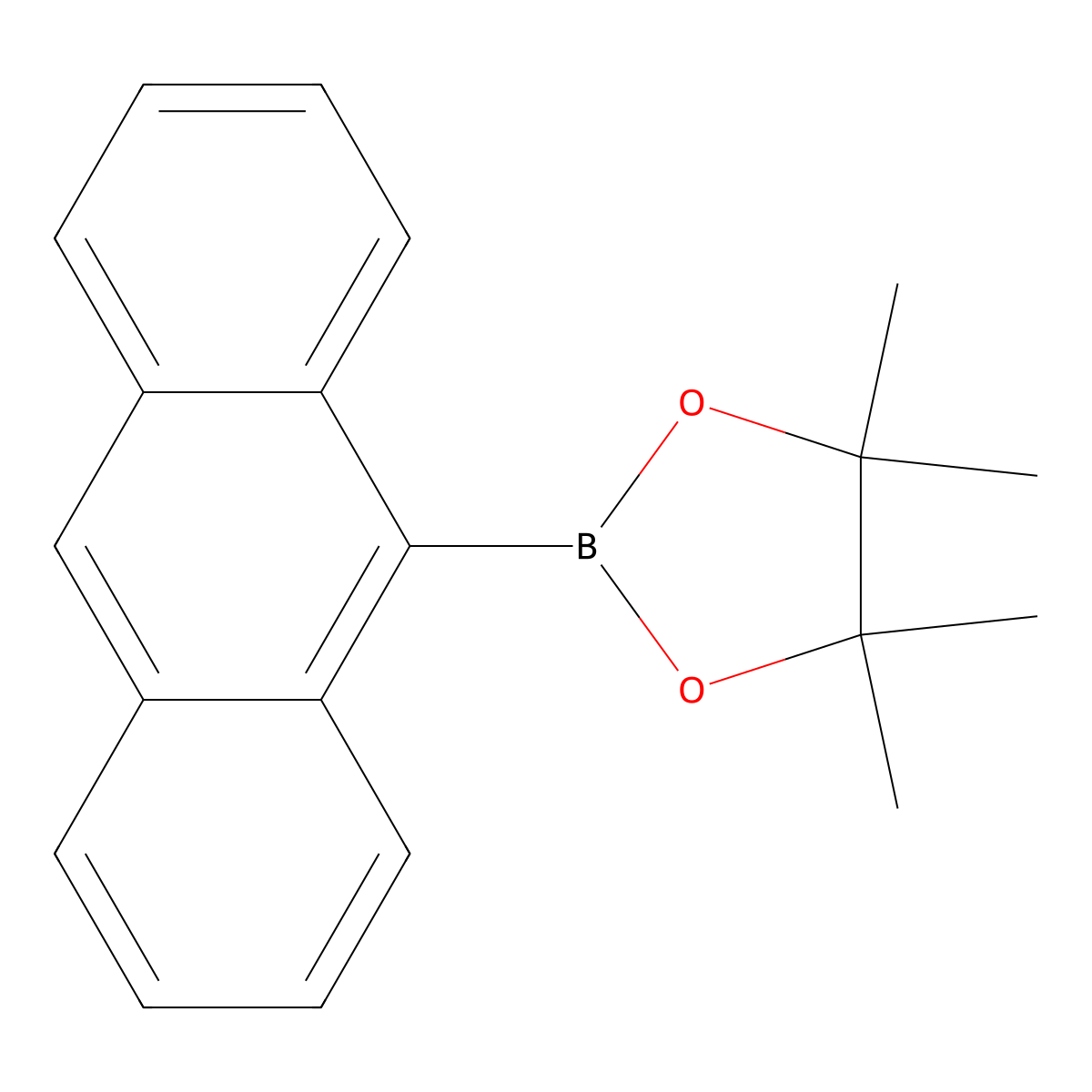 2-(Anthracen-9-yl)-4,4,5,5-tetramethyl-1,3,2-dioxaborolane molecular structure, CAS 709022-63-9