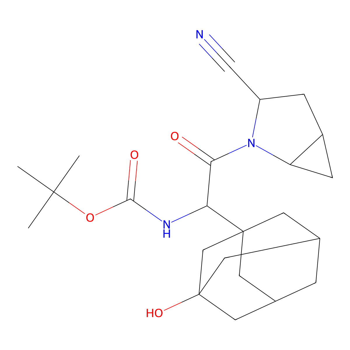 Boc-saxagliptin molecular structure, CAS 709031-43-6