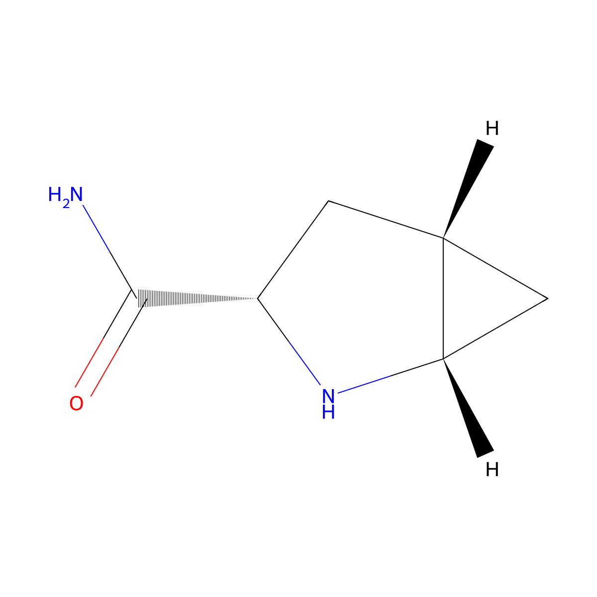 (1S,3S,5S)-2-Azabicyclo(3.1.0)hexane-3-carboxamide molecular structure, CAS 709031-45-8