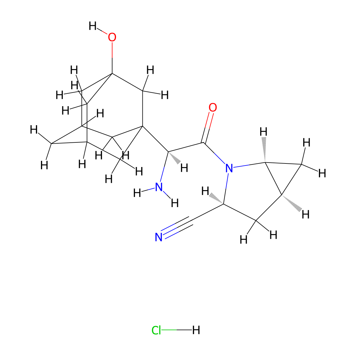 Saxagliptin Hydrochloride molecular structure, CAS 709031-78-7