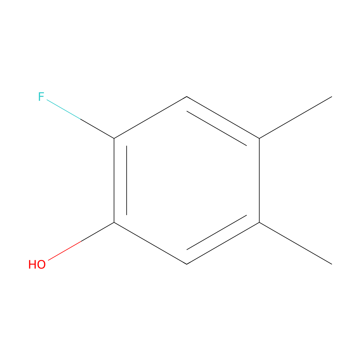 2-Fluoro-4,5-dimethylphenol molecular structure, CAS 709031-97-0