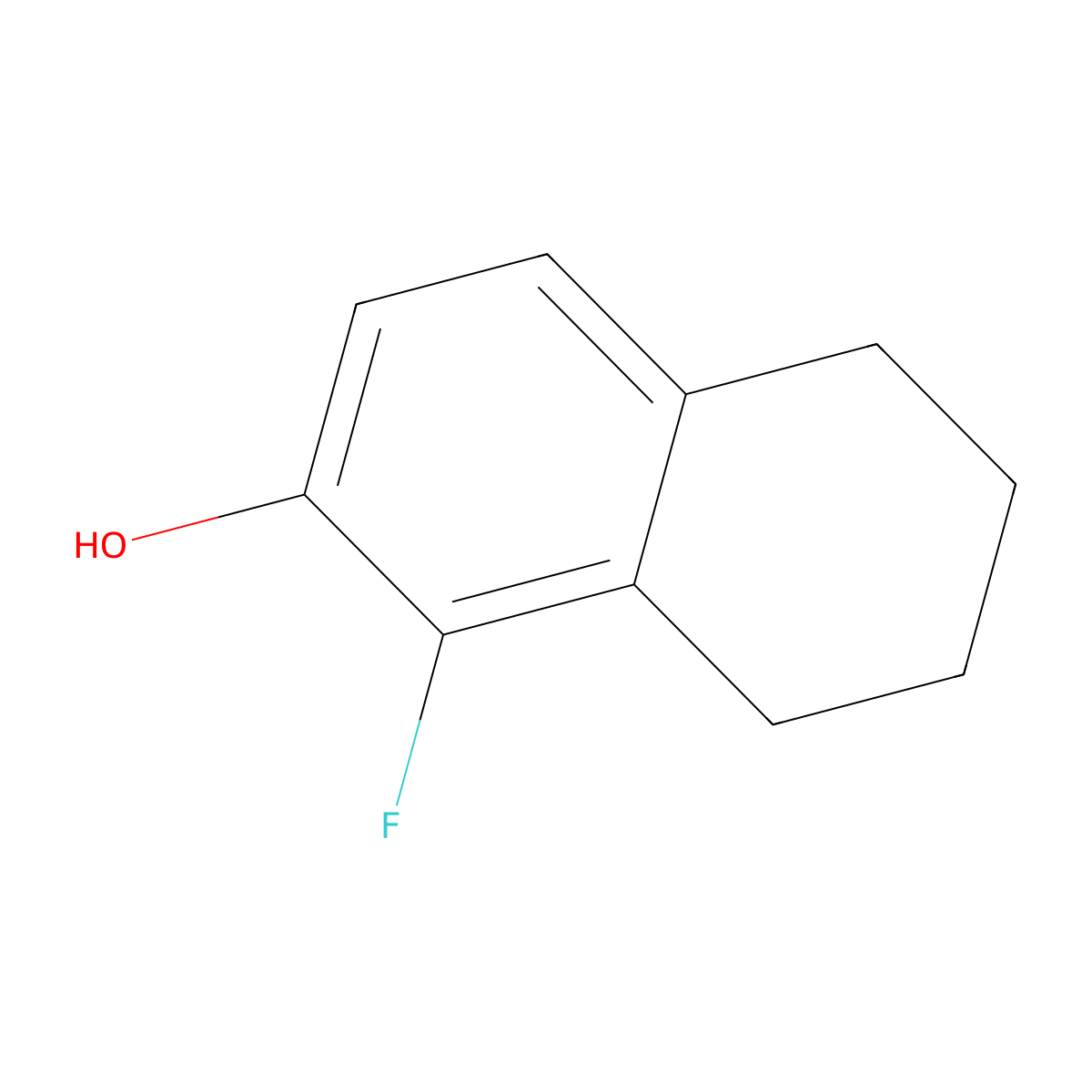 1-Fluoro-5,6,7,8-tetrahydronaphthalen-2-ol molecular structure, CAS 709031-99-2