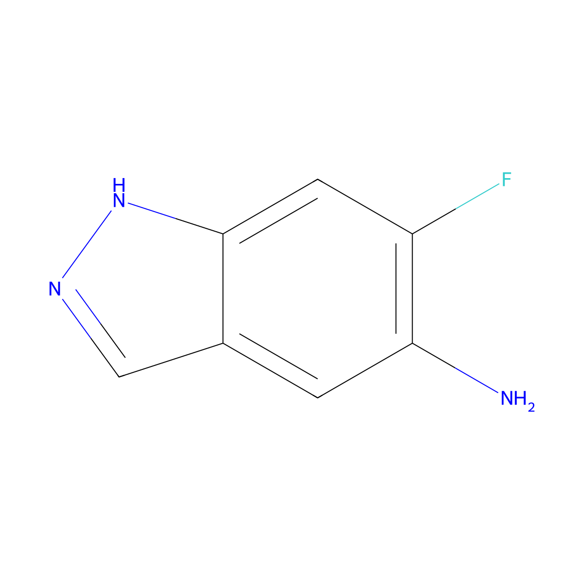 6-fluoro-1H-indazol-5-amine molecular structure, CAS 709046-14-0