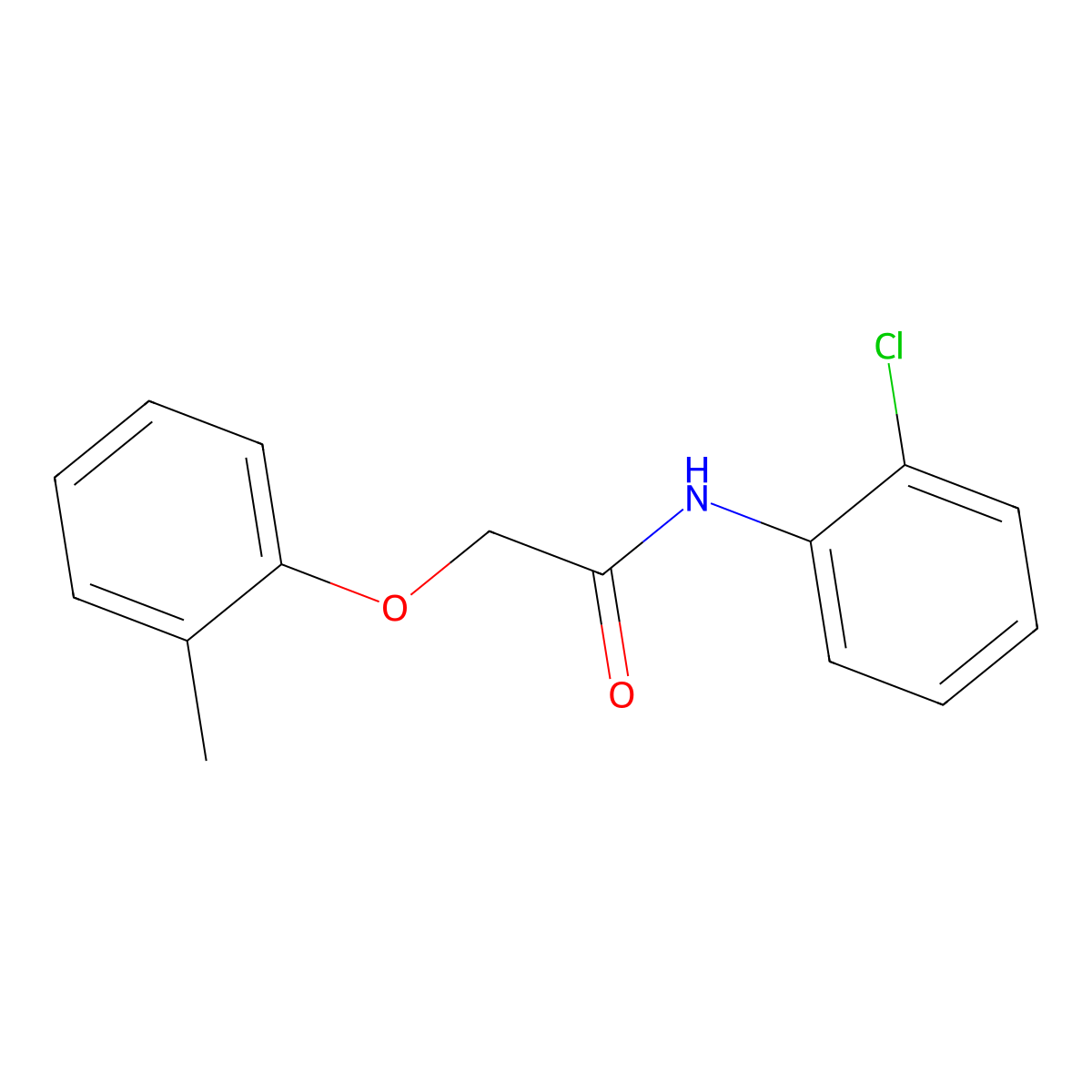 N-(2-chlorophenyl)-2-(2-methylphenoxy)acetamide molecular structure, CAS 70907-10-7