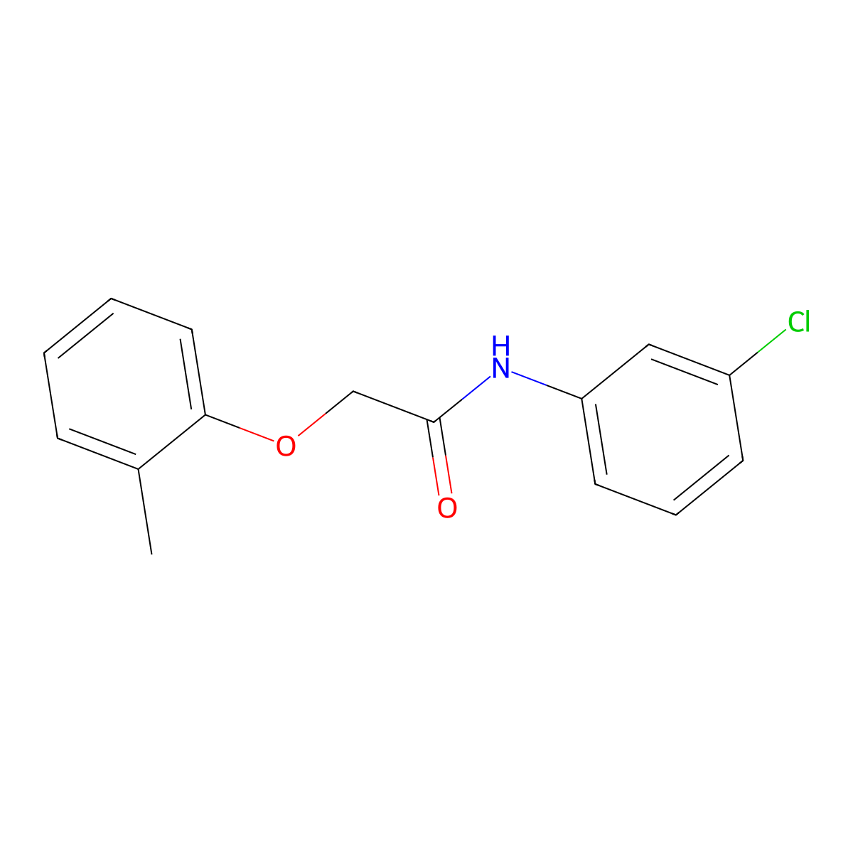 N-(3-chlorophenyl)-2-(2-methylphenoxy)acetamide molecular structure, CAS 70907-11-8