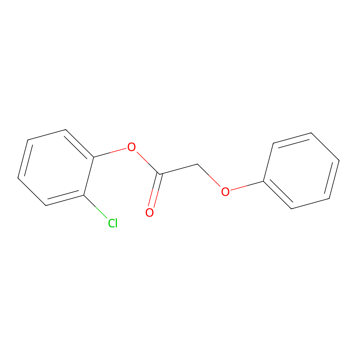 2-Chlorophenyl phenoxyacetate molecular structure, CAS 70907-20-9