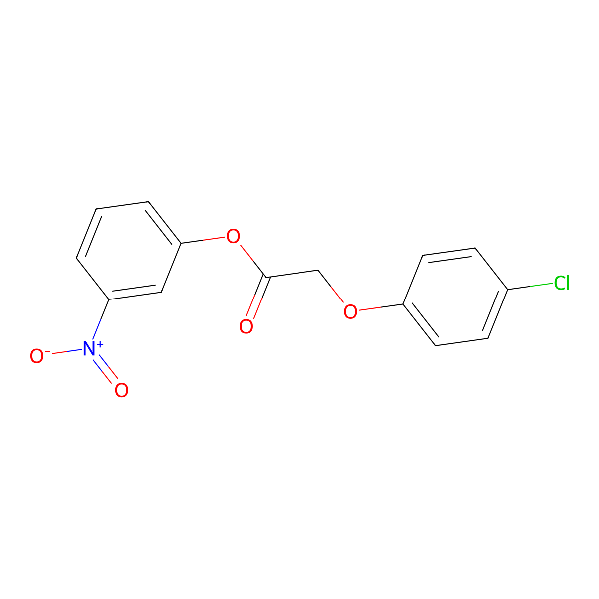 3-Nitrophenyl (4-chlorophenoxy)acetate molecular structure, CAS 70907-27-6