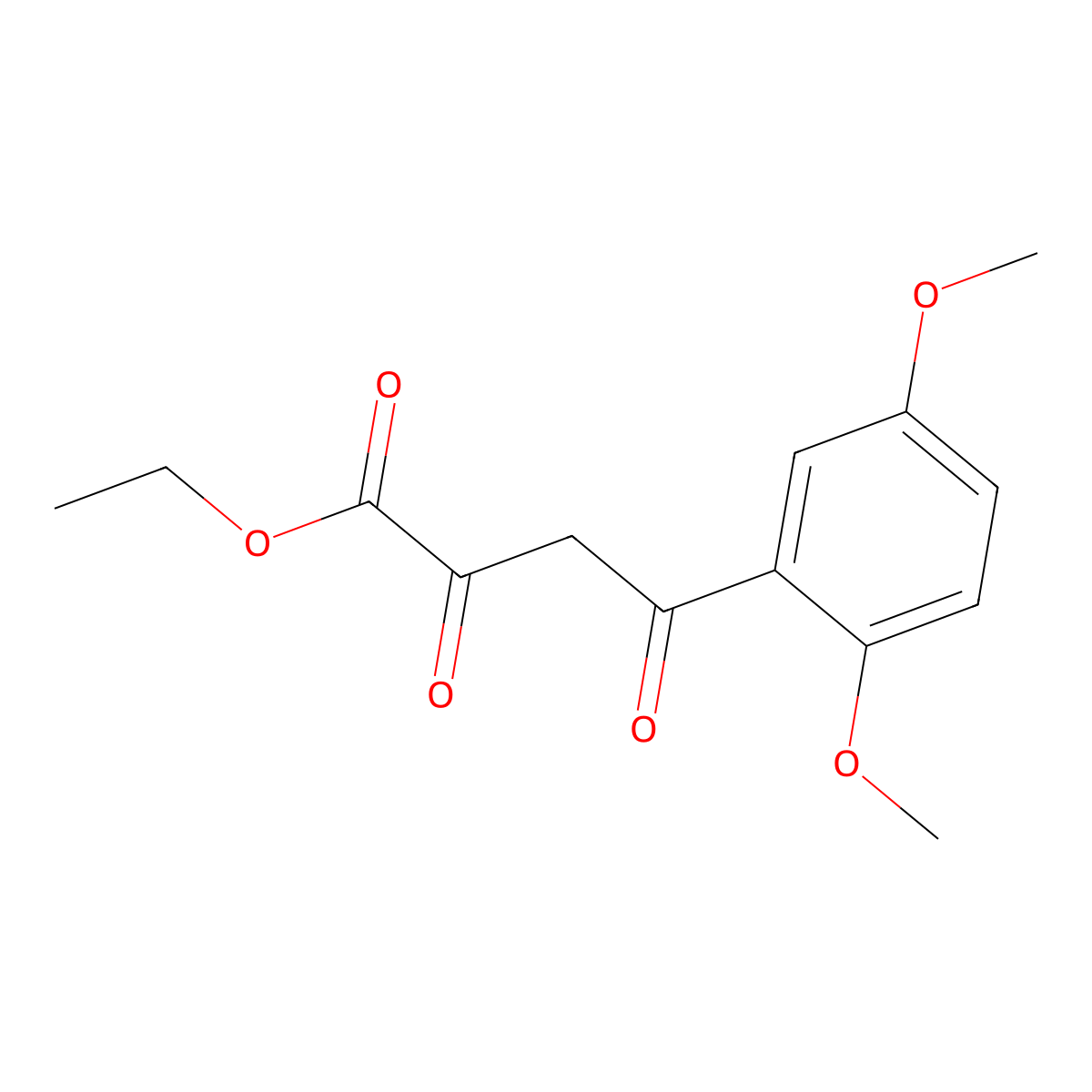 Ethyl 4-(2,5-dimethoxyphenyl)-2,4-dioxobutanoate molecular structure, CAS 70909-45-4
