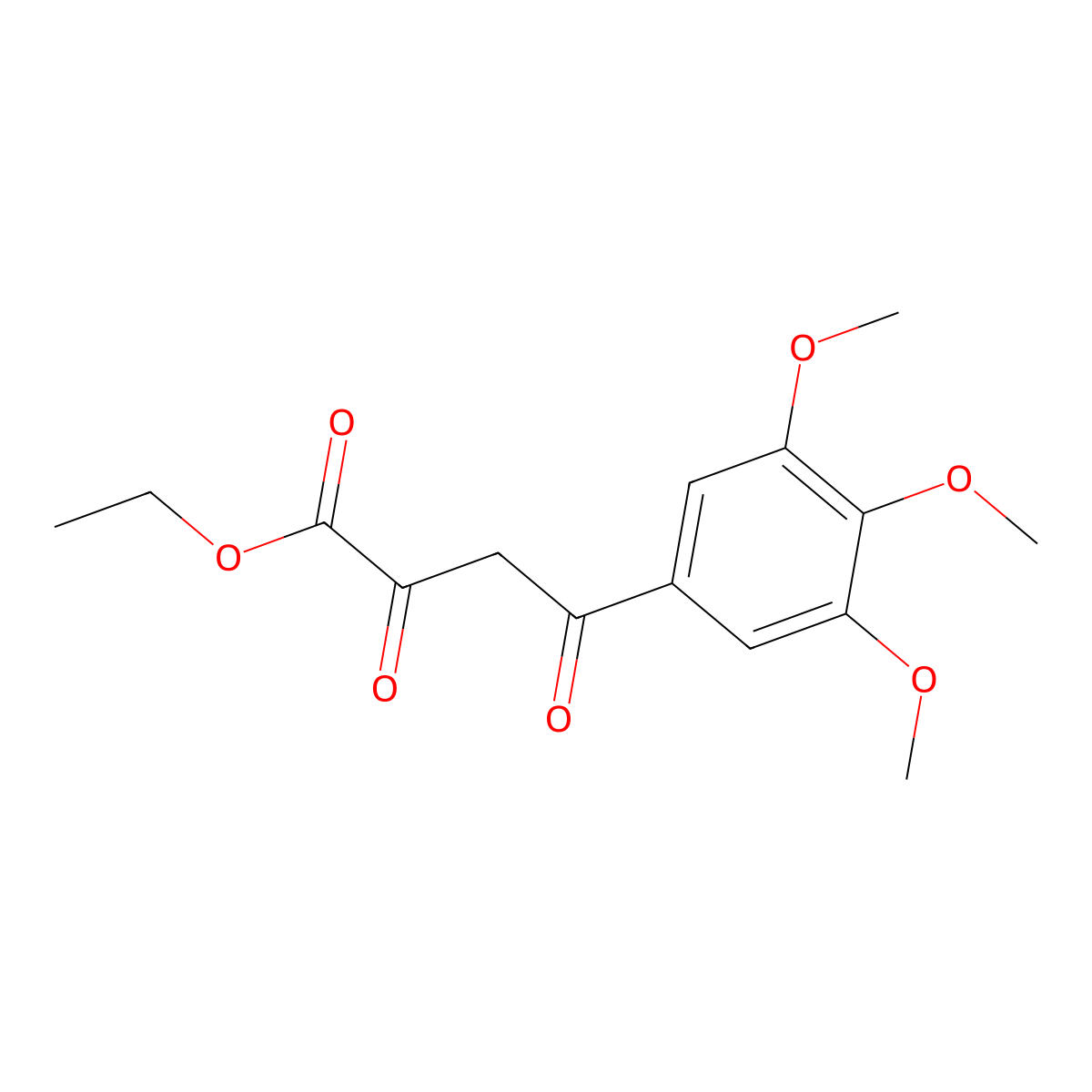 Ethyl 2,4-dioxo-4-(3,4,5-trimethoxyphenyl)butanoate molecular structure, CAS 70909-47-6