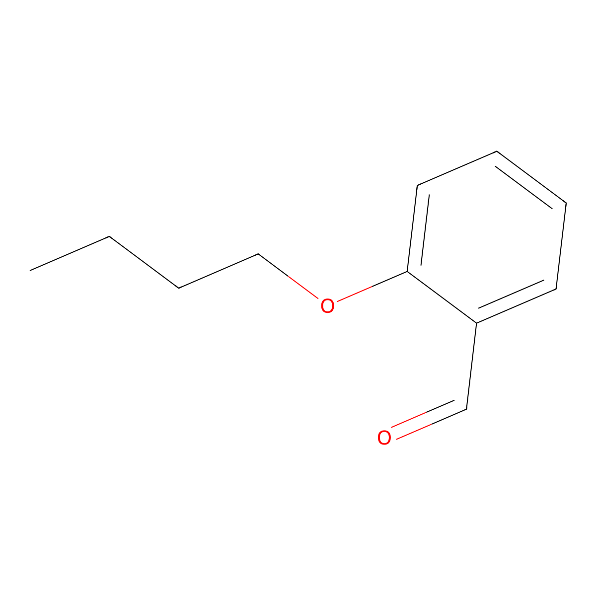 2-Butoxybenzaldehyde molecular structure, CAS 7091-13-6