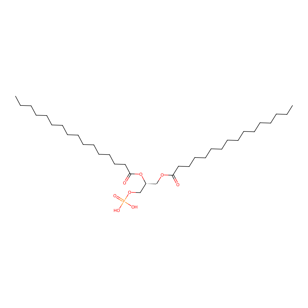PA(16:0/16:0) molecular structure, CAS 7091-44-3