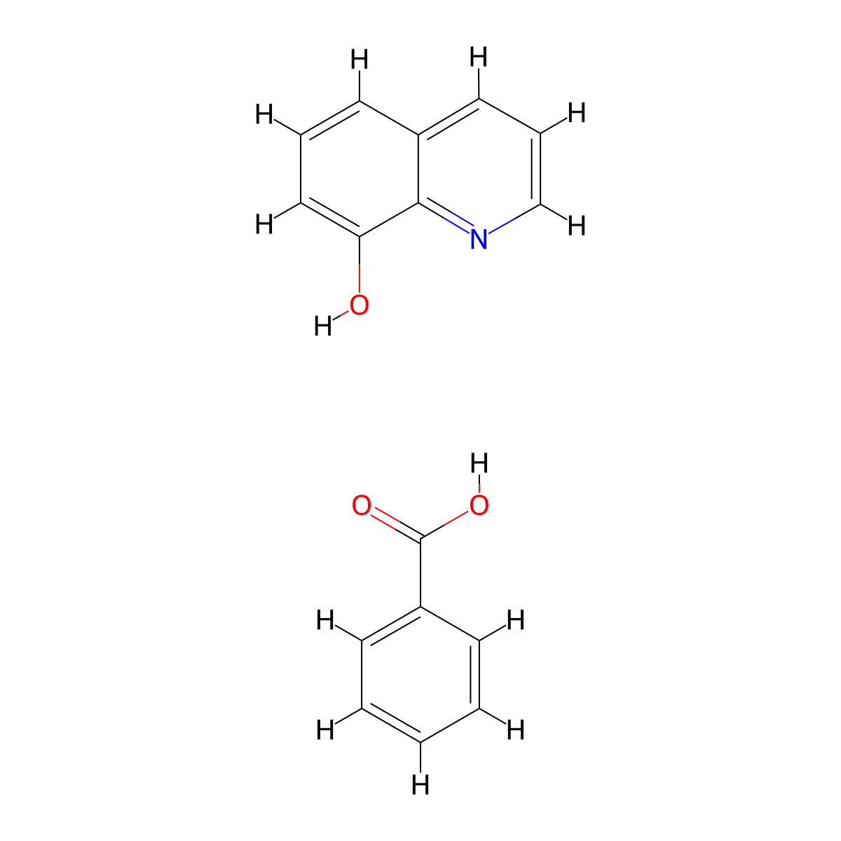 8-Quinolinol, benzoate (1:1) molecular structure, CAS 7091-57-8
