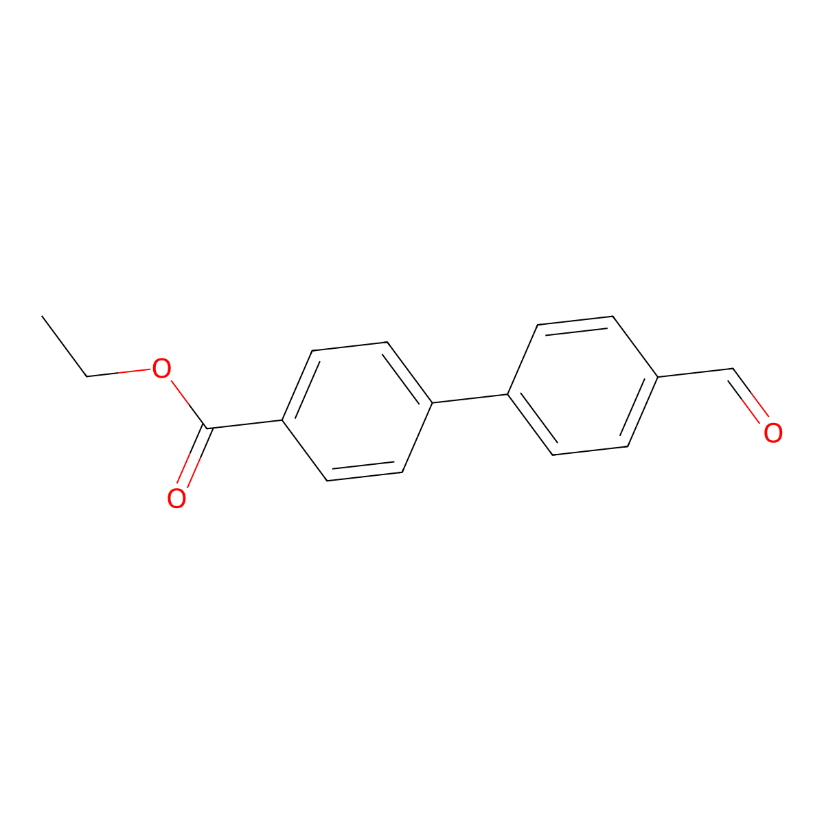 [1,1'-Biphenyl]-4-carboxylic acid, 4'-formyl-, ethyl ester molecular structure, CAS 70917-02-1