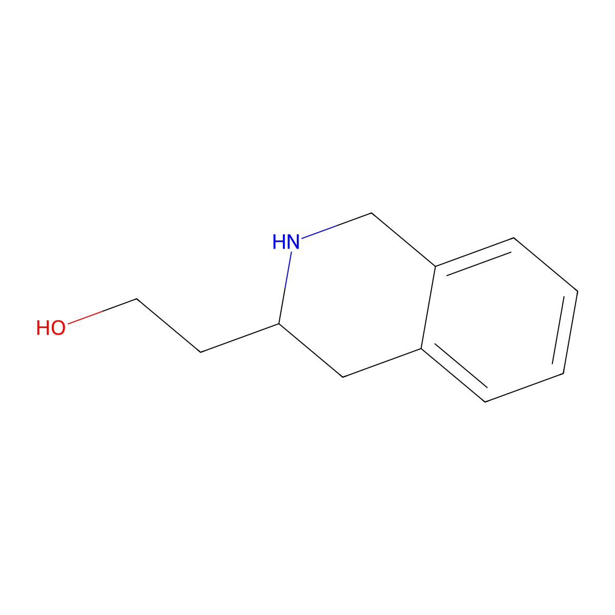 2-(1,2,3,4-Tetrahydroisoquinolin-3-yl)ethan-1-ol molecular structure, CAS 70917-84-9