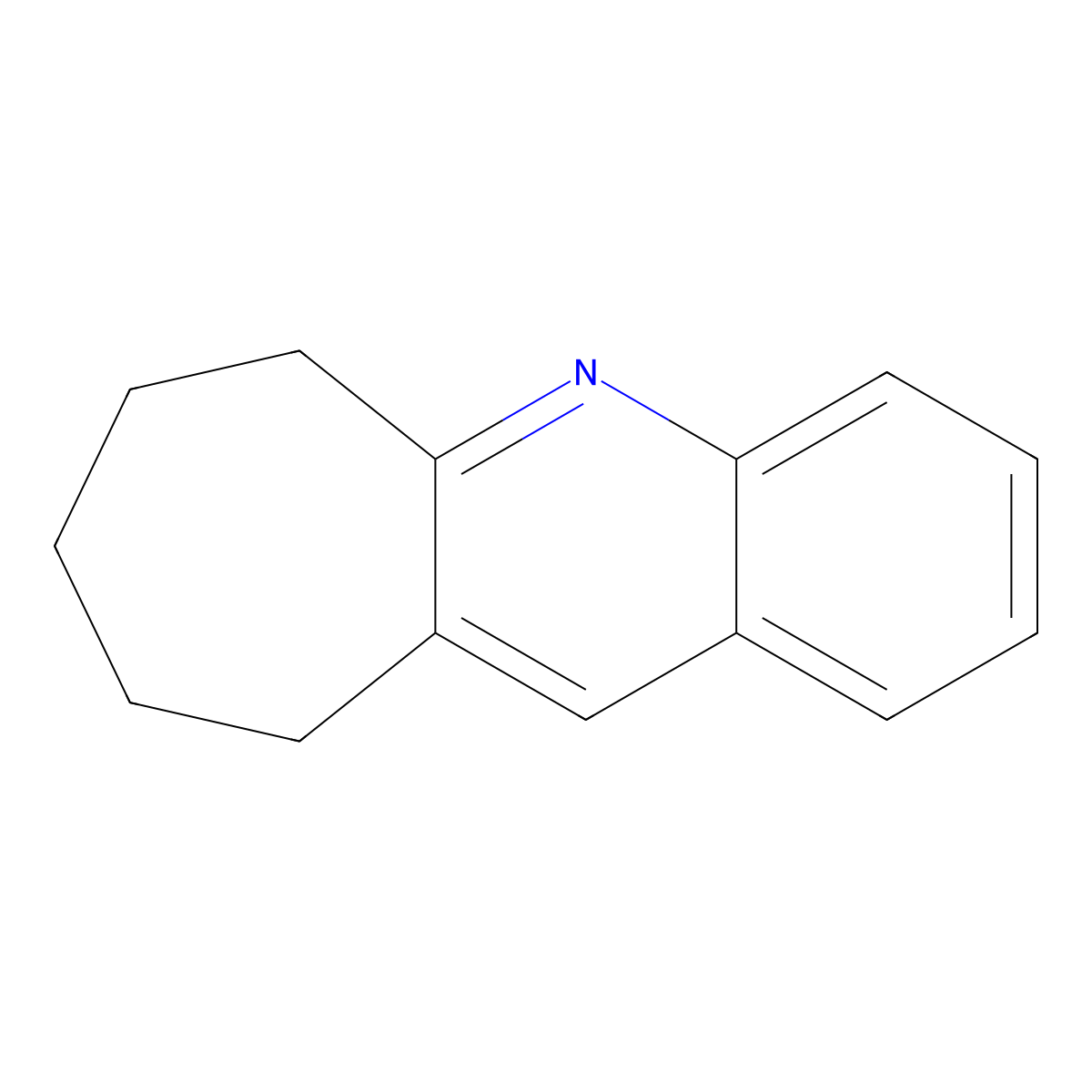 7,8,9,10-tetrahydro-6H-cyclohepta[b]quinoline molecular structure, CAS 7092-81-1