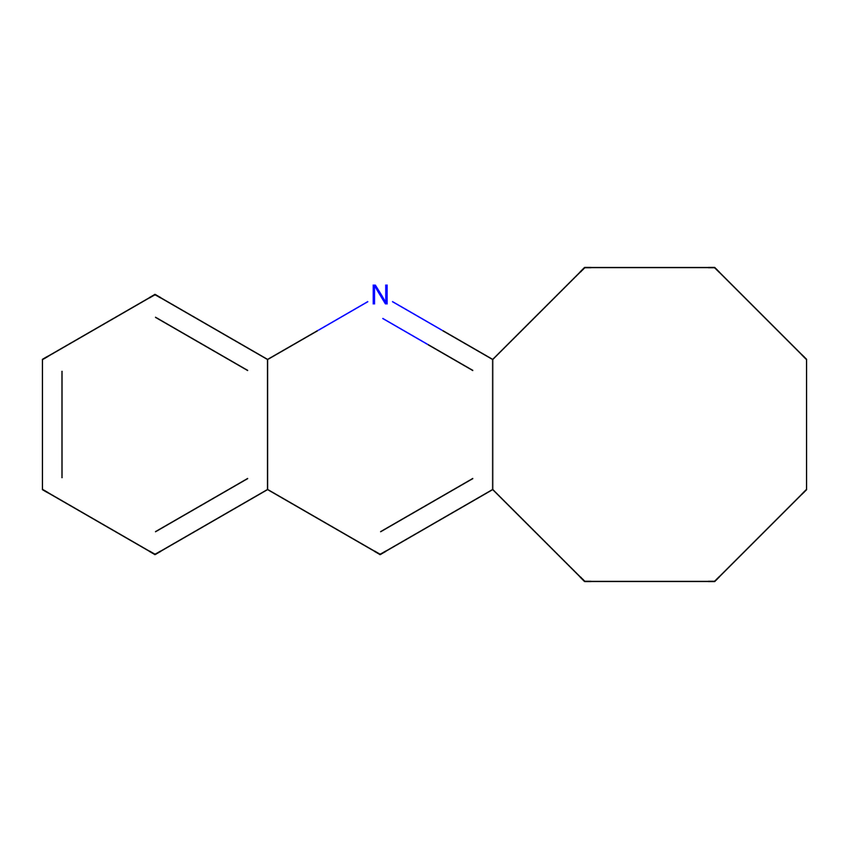 6,7,8,9,10,11-Hexahydrocycloocta[b]quinoline molecular structure, CAS 7092-95-7