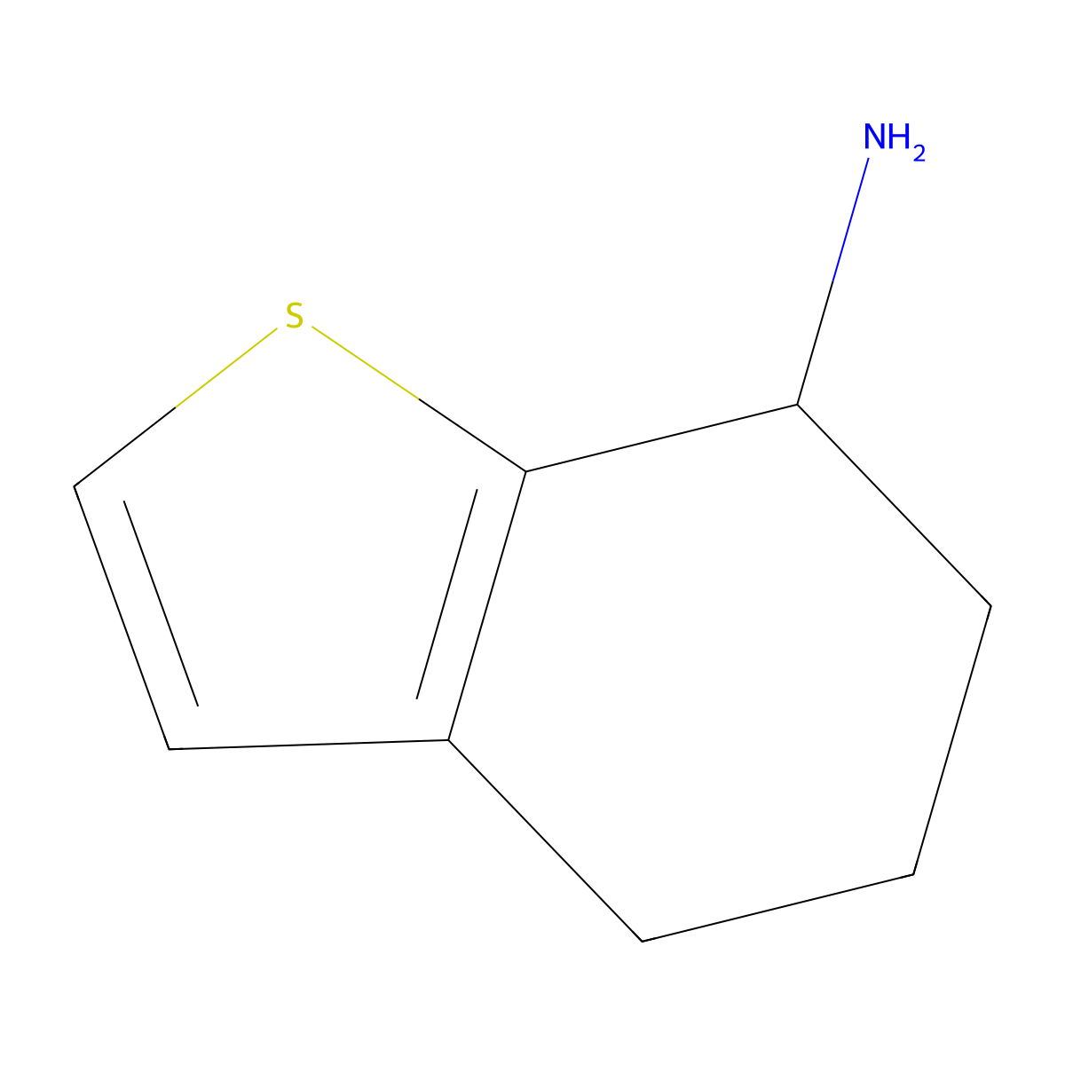 4,5,6,7-Tetrahydrobenzo[b]thiophen-7-amine molecular structure, CAS 70921-20-9