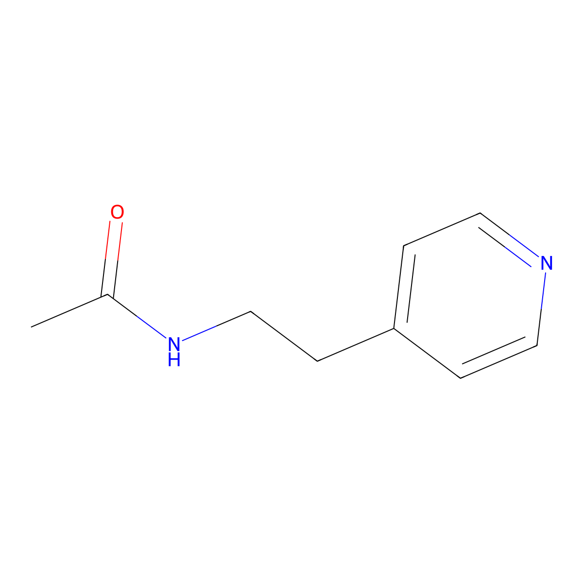 N-(2-Pyridin-4-yl-ethyl)-acetamide molecular structure, CAS 70922-39-3