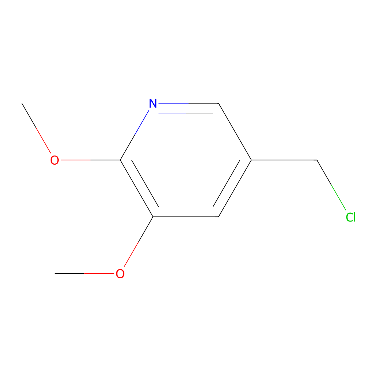 5-(Chloromethyl)-2,3-dimethoxypyridine molecular structure, CAS 70924-72-0