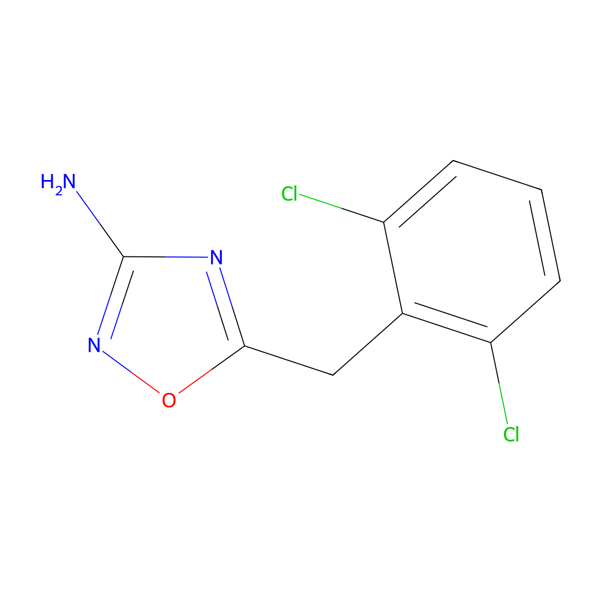 1,2,4-Oxadiazol-3-amine, 5-((2,6-dichlorophenyl)methyl)- molecular structure, CAS 70925-95-0