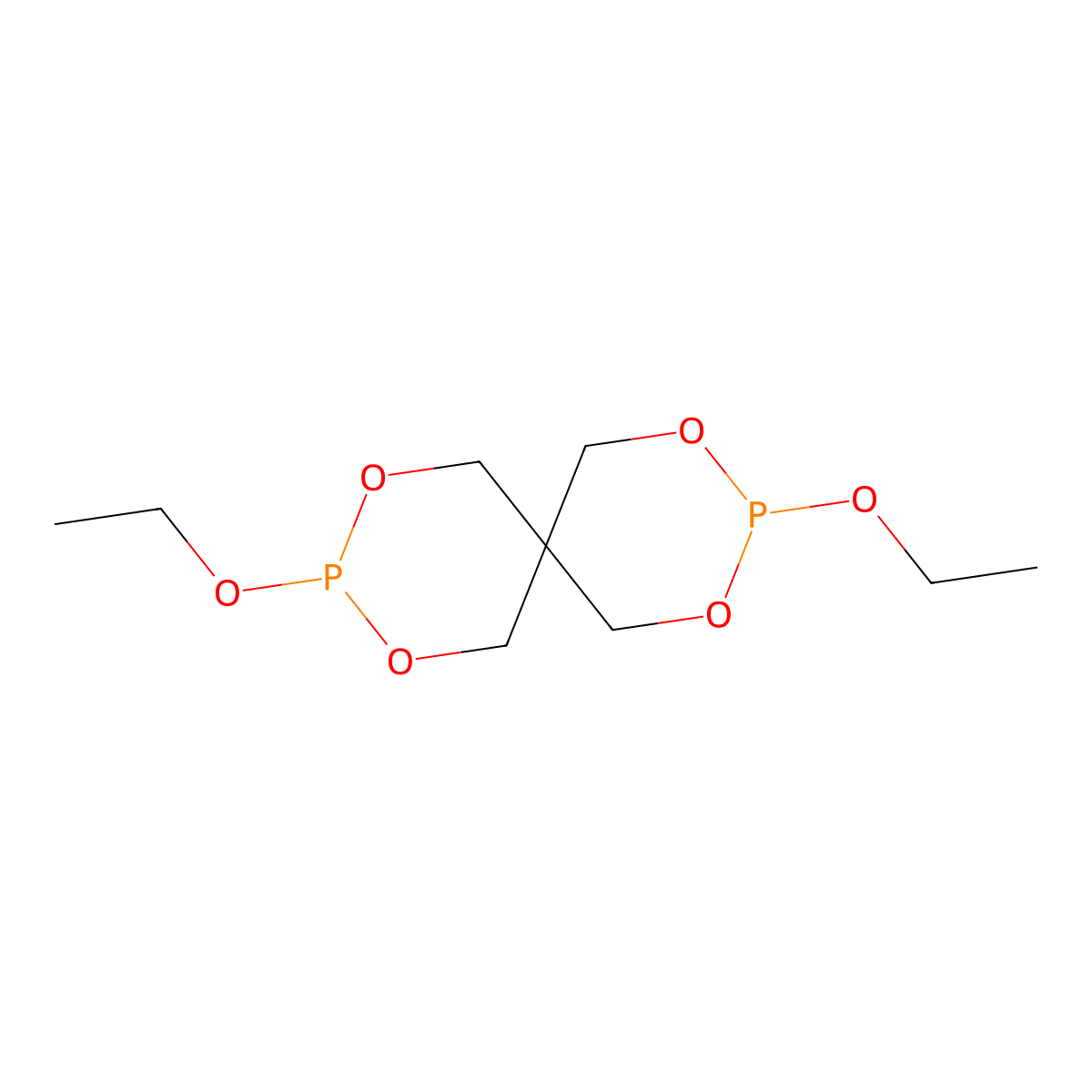 2,4,8,10-Tetraoxa-3,9-diphosphaspiro[5.5]undecane, 3,9-diethoxy- molecular structure, CAS 7093-41-6