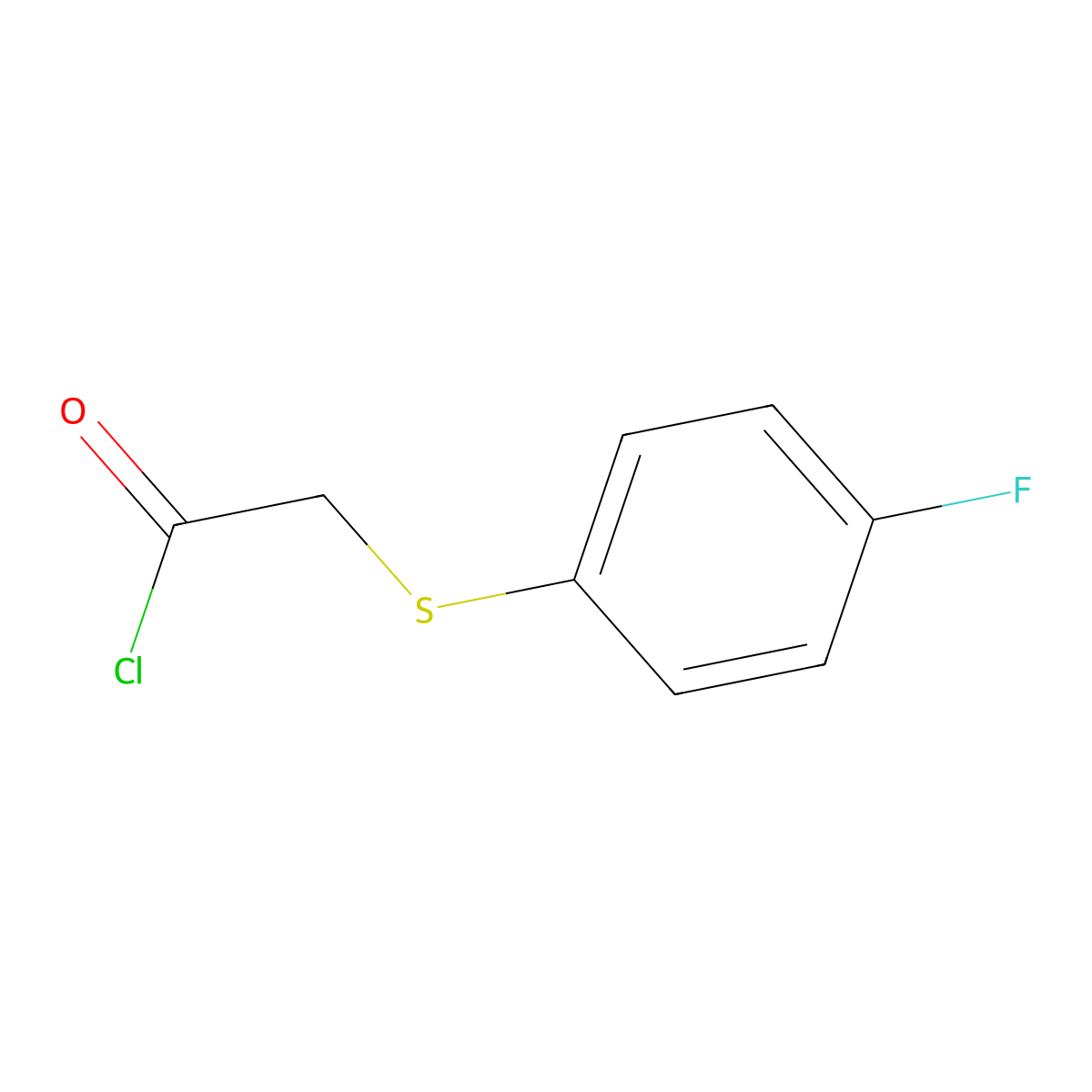 (4-Fluorophenylthio)acetyl chloride molecular structure, CAS 70932-09-1
