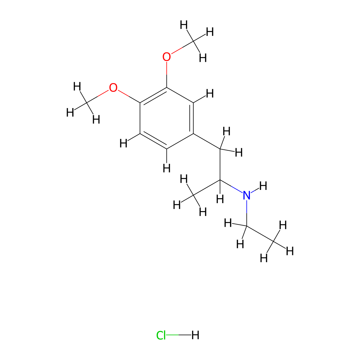 N-Ethyl-3,4-DMA (hydrochloride) molecular structure, CAS 70932-27-3