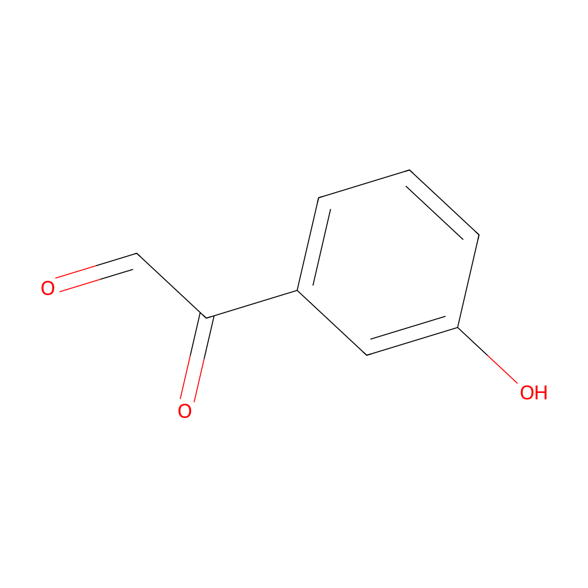 2-(3-Hydroxyphenyl)-2-oxoacetaldehyde molecular structure, CAS 70935-14-7