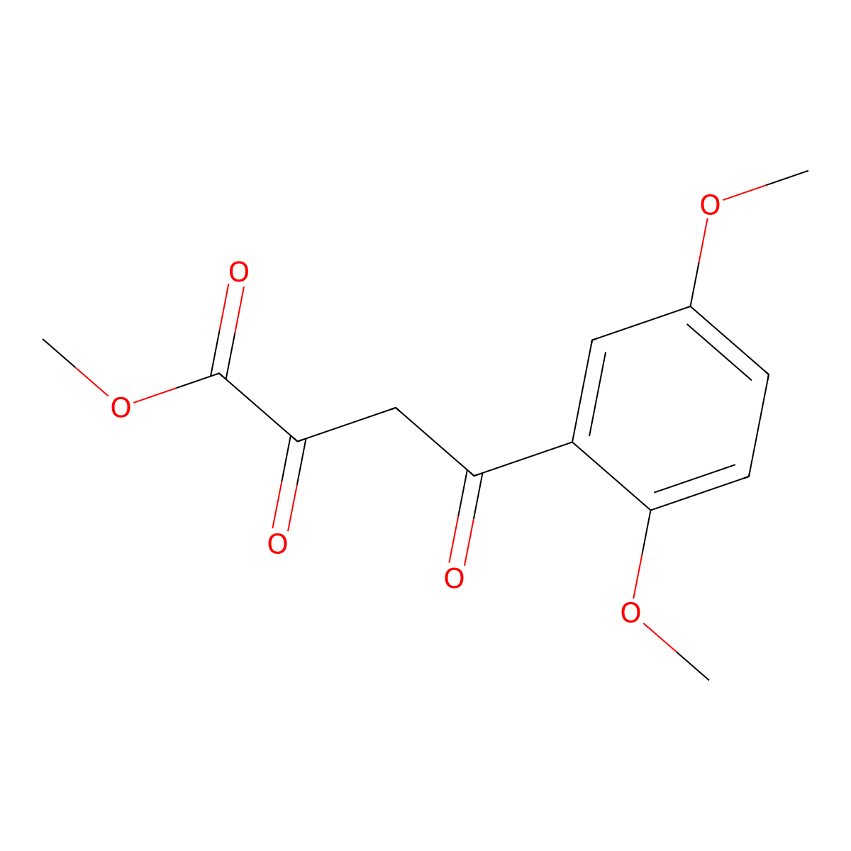 Methyl 4-(2,5-dimethoxyphenyl)-2,4-dioxobutanoate molecular structure, CAS 70935-15-8