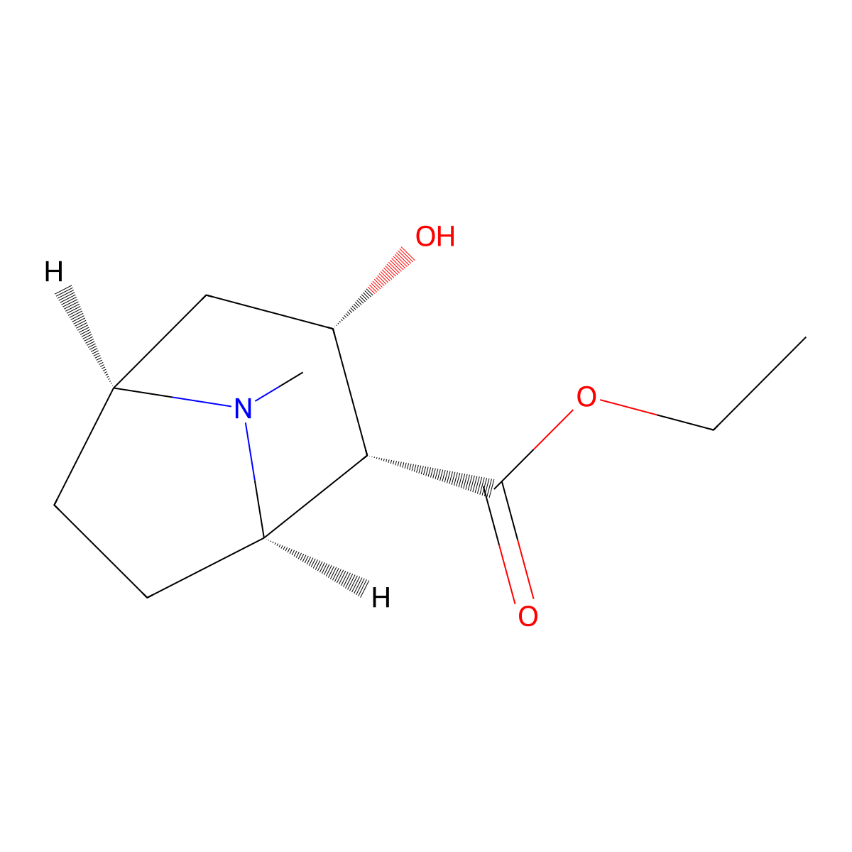 Ecgonine ethyl ester molecular structure, CAS 70939-97-8