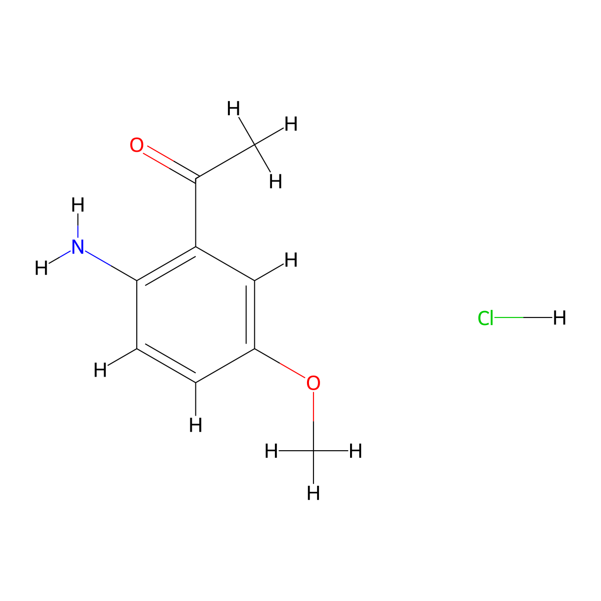 1-(2-Amino-5-methoxyphenyl)ethanone hydrochloride molecular structure, CAS 70945-40-3