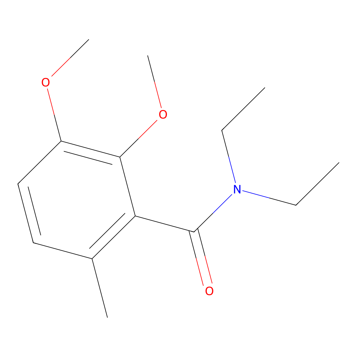 N,N-diethyl-2,3-dimethoxy-6-methylbenzamide molecular structure, CAS 70945-99-2