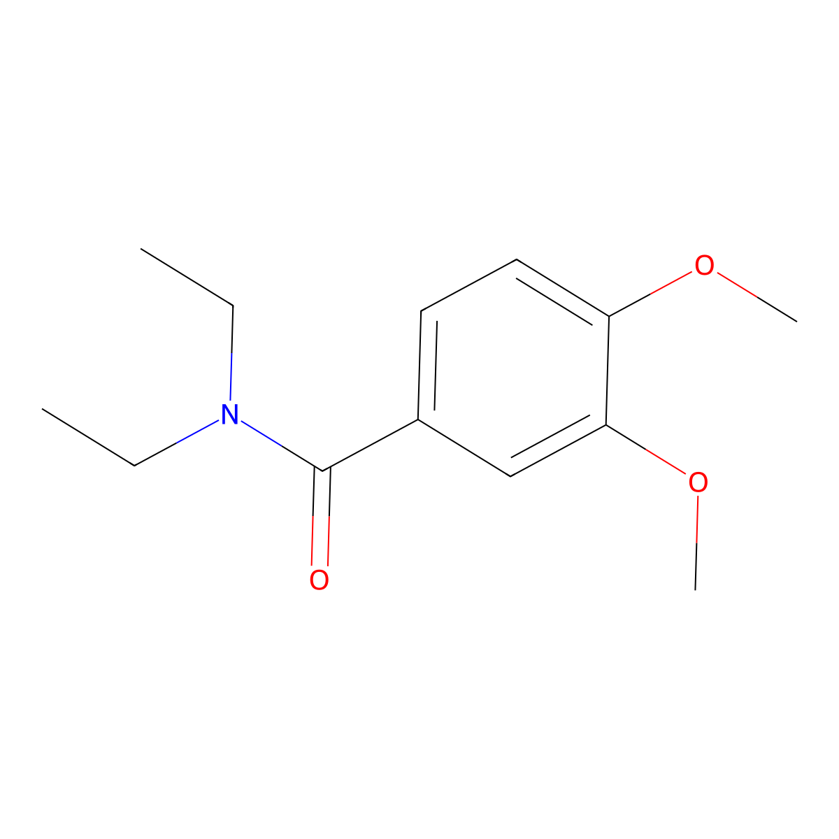 N,N-diethyl-3,4-dimethoxybenzamide molecular structure, CAS 70946-18-8