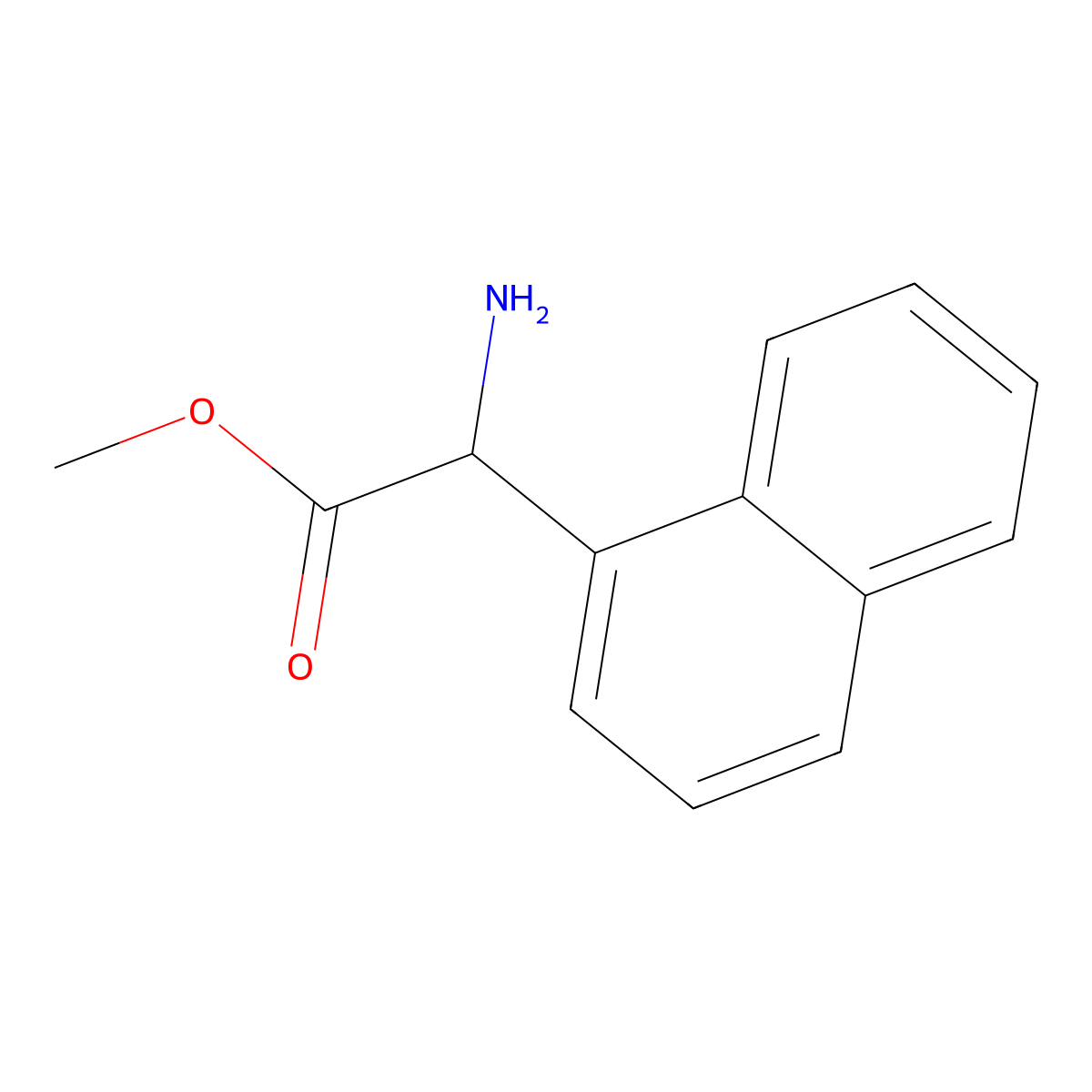 Methyl 2-amino-2-(naphthalen-1-yl)acetate molecular structure, CAS 70946-42-8