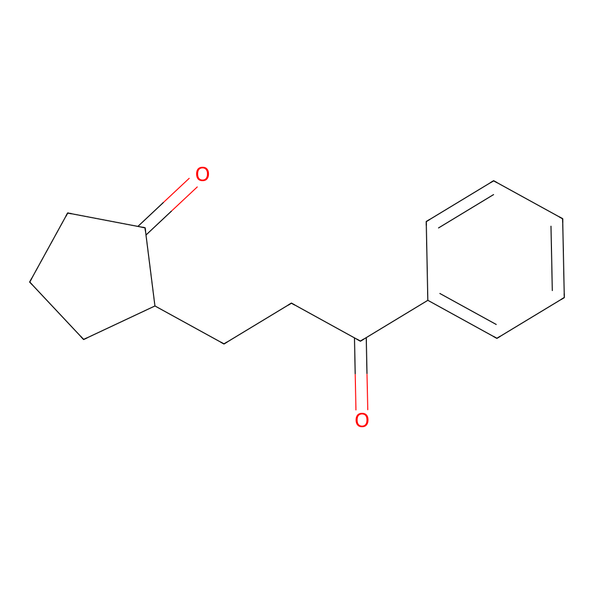 2-(3-Oxo-3-phenylpropyl)cyclopentanone molecular structure, CAS 7095-09-2