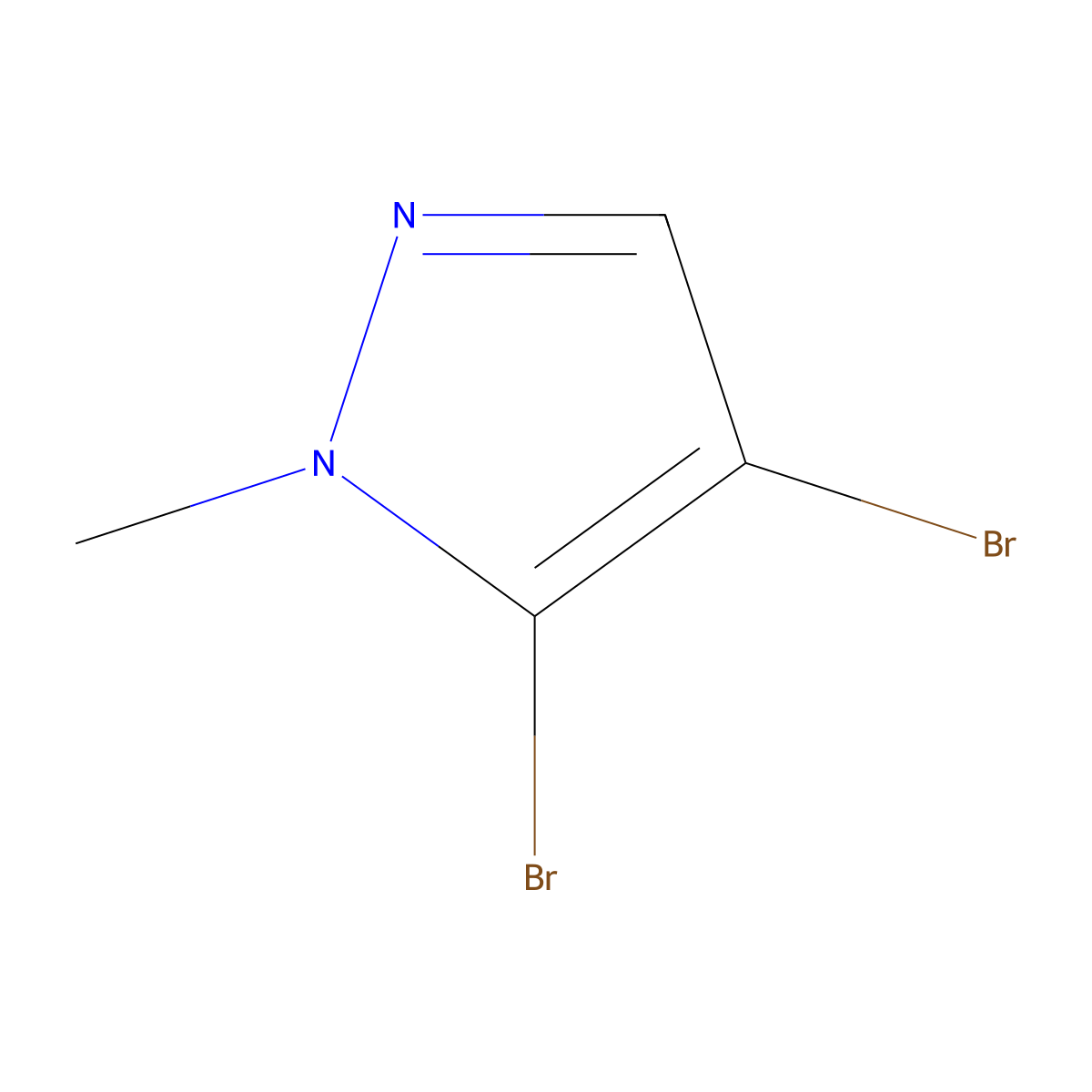 4,5-Dibromo-1-methyl-1H-pyrazole molecular structure, CAS 70951-86-9