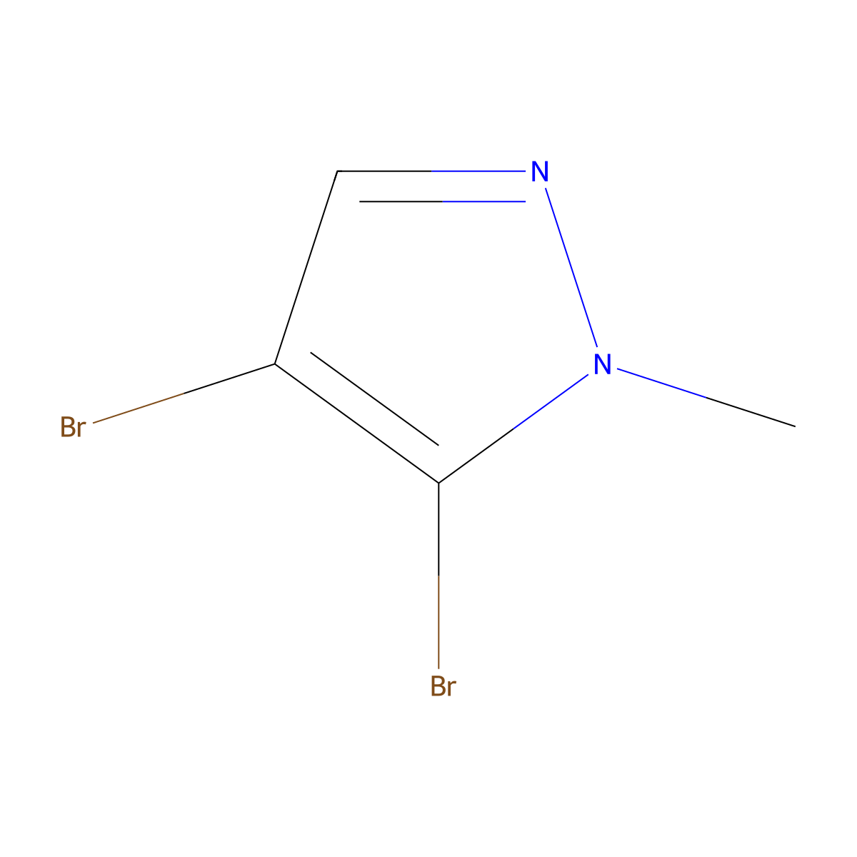 4,5-Dibromo-1-methyl-1H-pyrazole molecular structure, CAS 70951-86-9