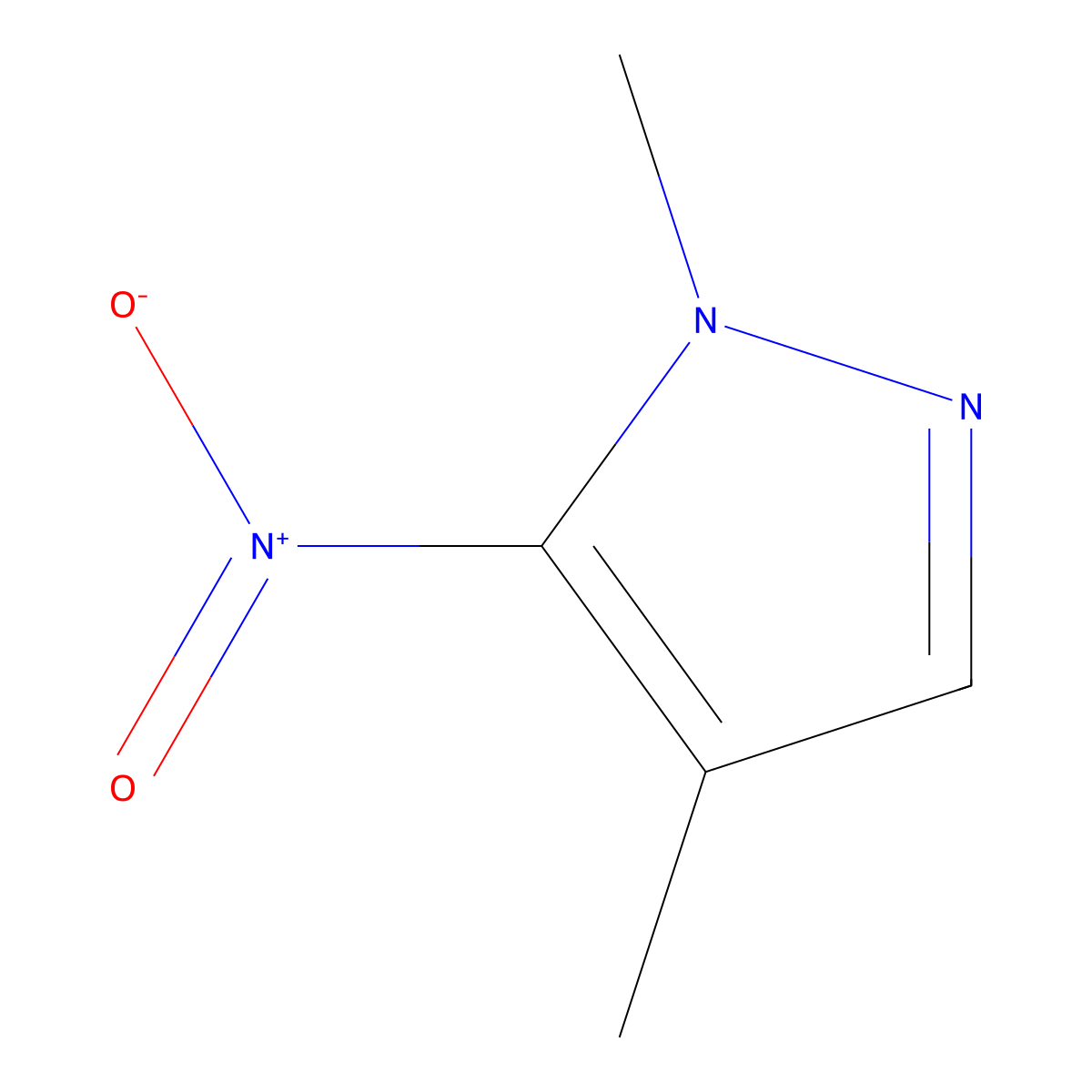 1,4-Dimethyl-5-nitro-1H-pyrazole molecular structure, CAS 70951-89-2