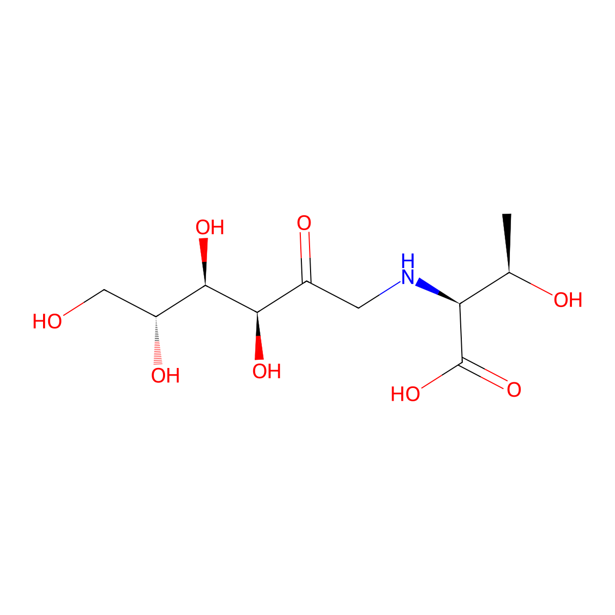 N-(1-Deoxy-D-fructos-1-yl)-L-threonine molecular structure, CAS 70954-04-0